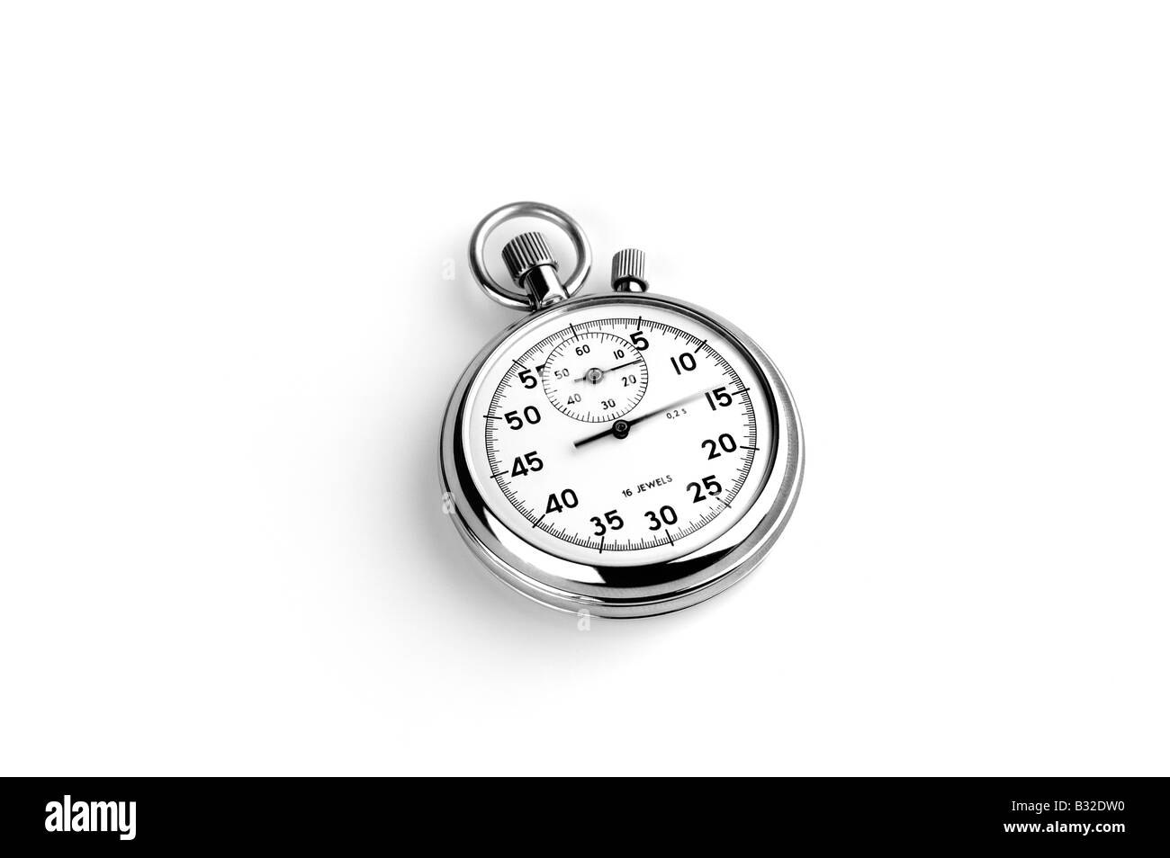 CUT OUT OF AN ANALOGUE STOP WATCH Stock Photo Alamy
