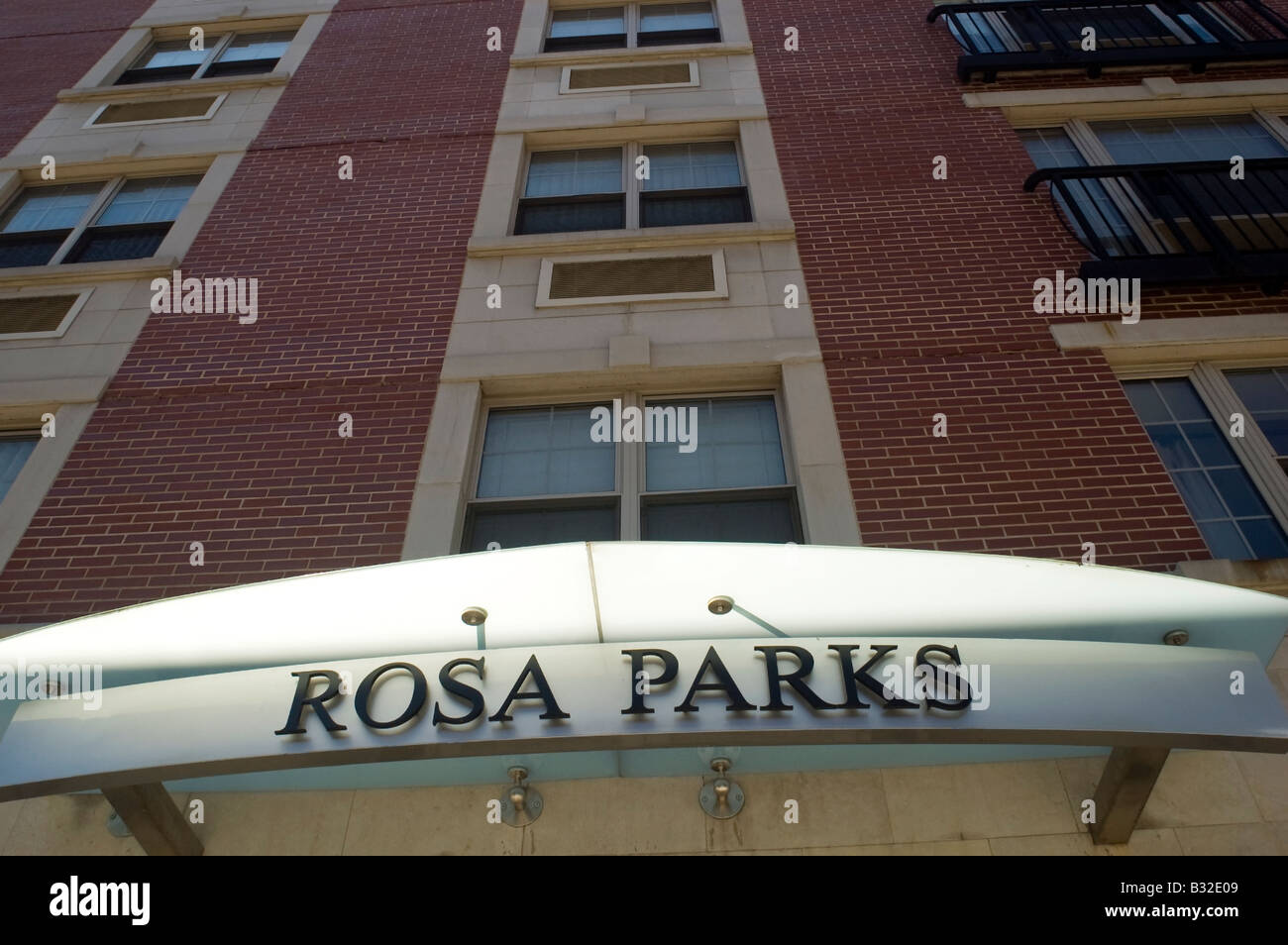 The Rosa Parks apartment building on St Nicholas Avenue in the Harlem neighborhood of New York Stock Photo