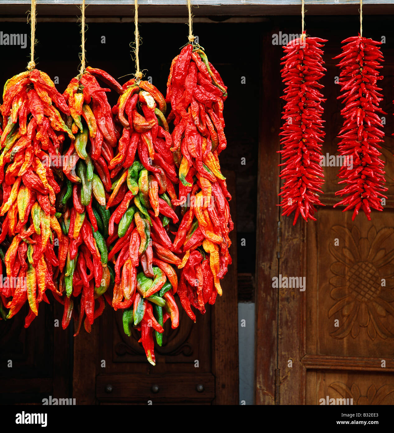 ARTESANO'S; DOWNTOWN STORE DISPLAY OF CHILI PEPPERS, SANTA FE, NEW