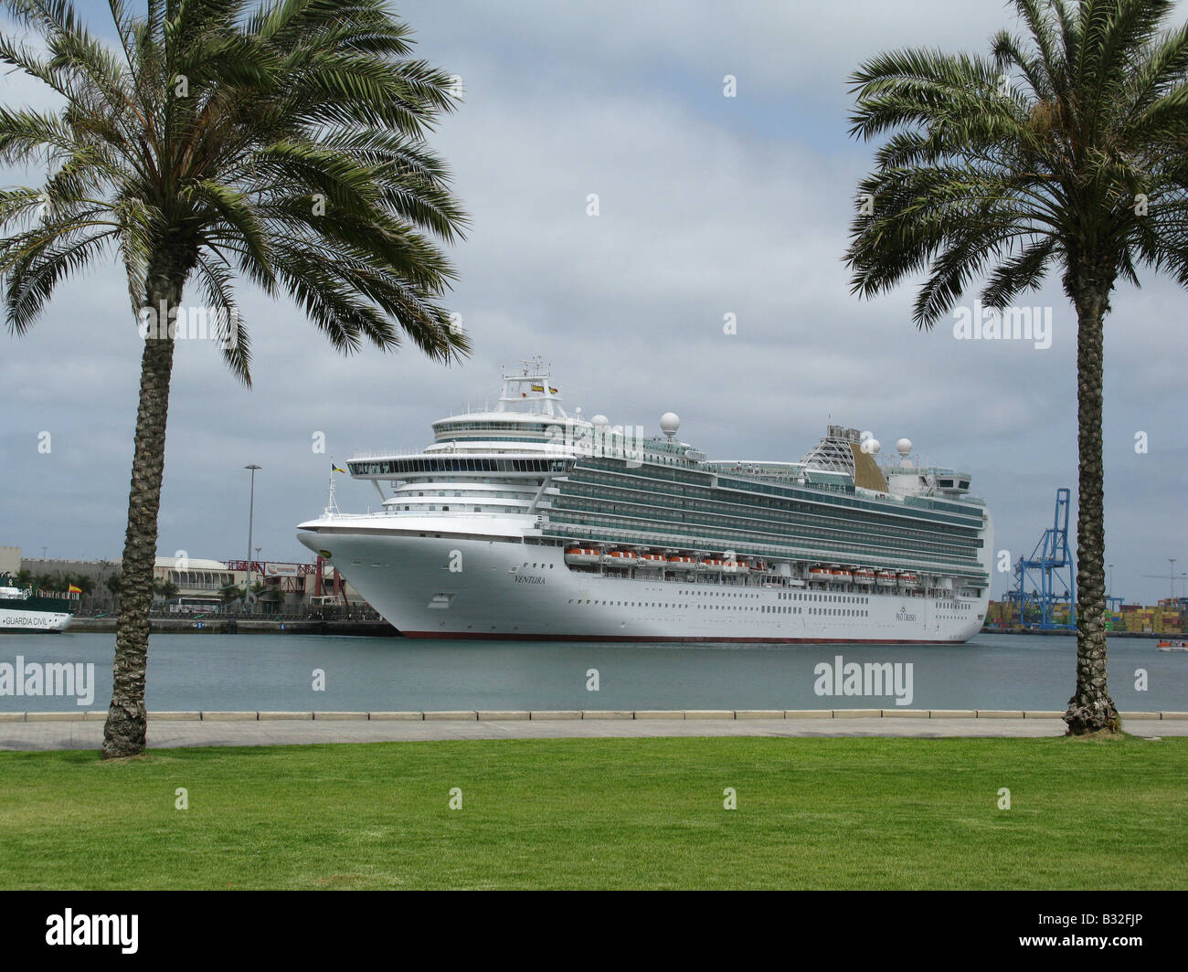 P&O cruise ship Ventura at berth in Las Palmas the capital of Gran Canaria in the Canary Islands. Stock Photo