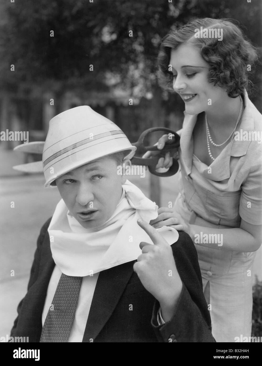 Haircuts Black and White Stock Photos & Images - Alamy