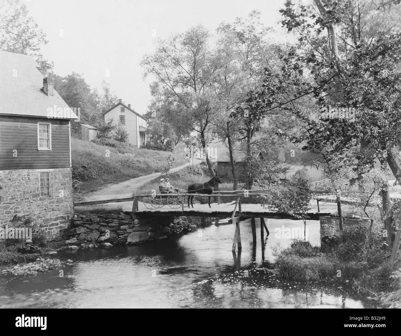 Summer rivers and countryside Black and White Stock Photos & Images - Alamy