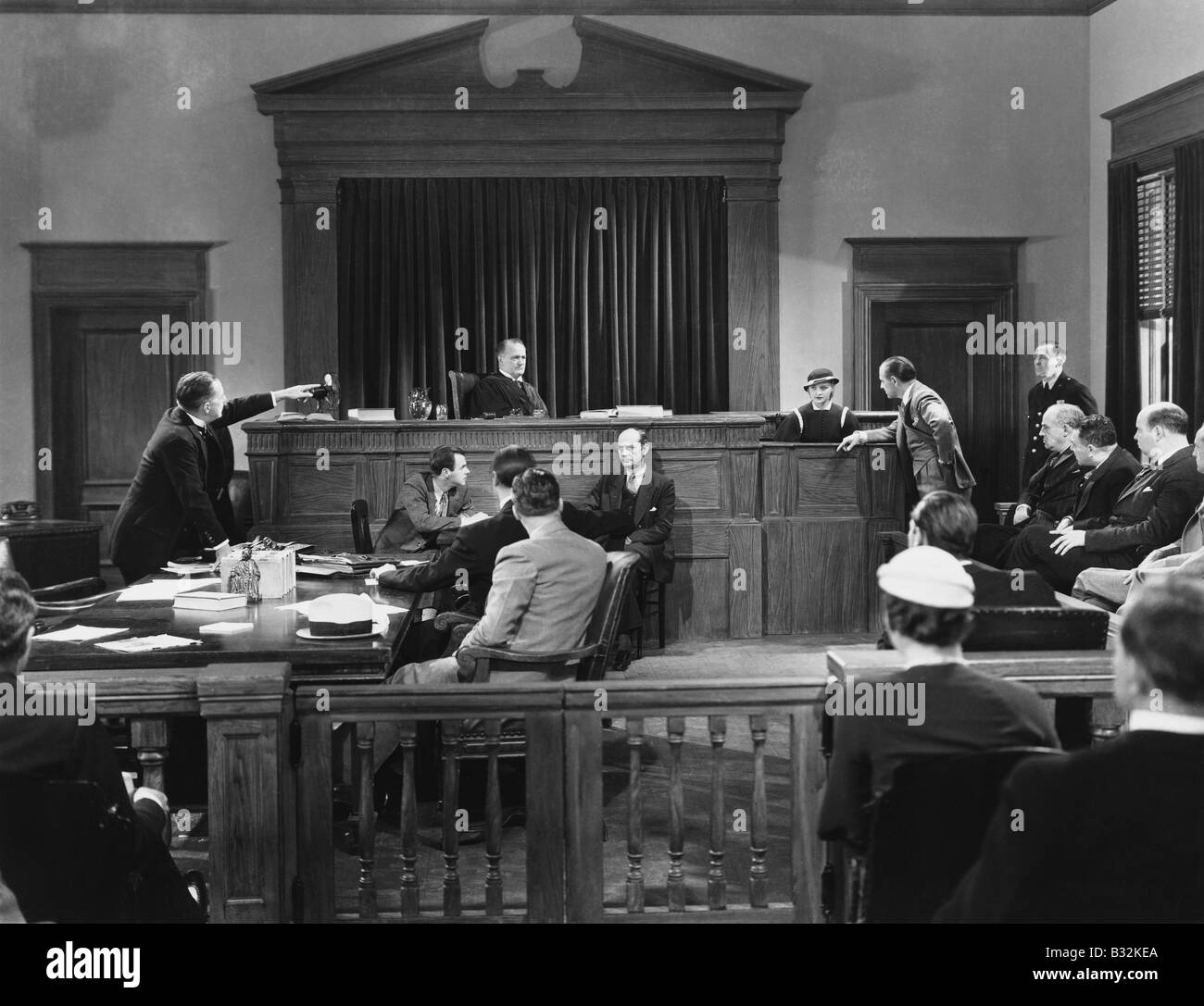 Courtroom scene Stock Photo
