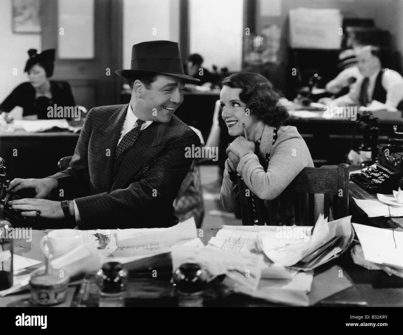 Workers working in office Black and White Stock Photos & Images - Alamy