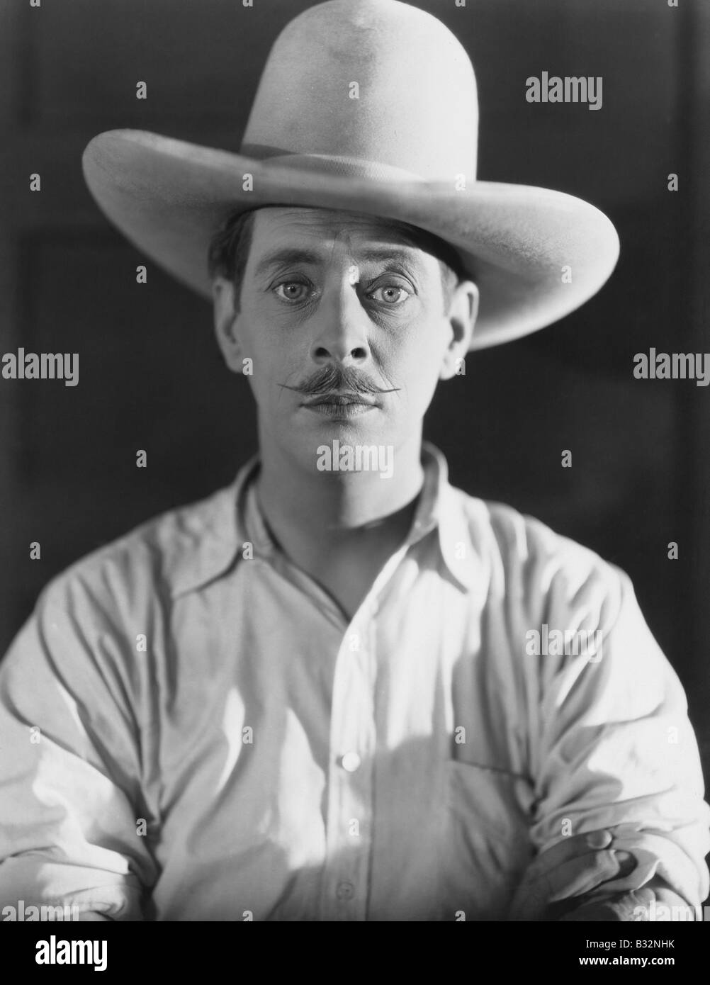 Portrait of man wearing cowboy hat Stock Photo