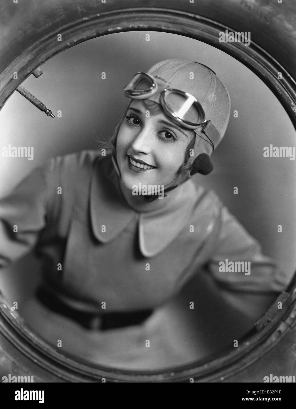 Portrait of female pilot Stock Photo