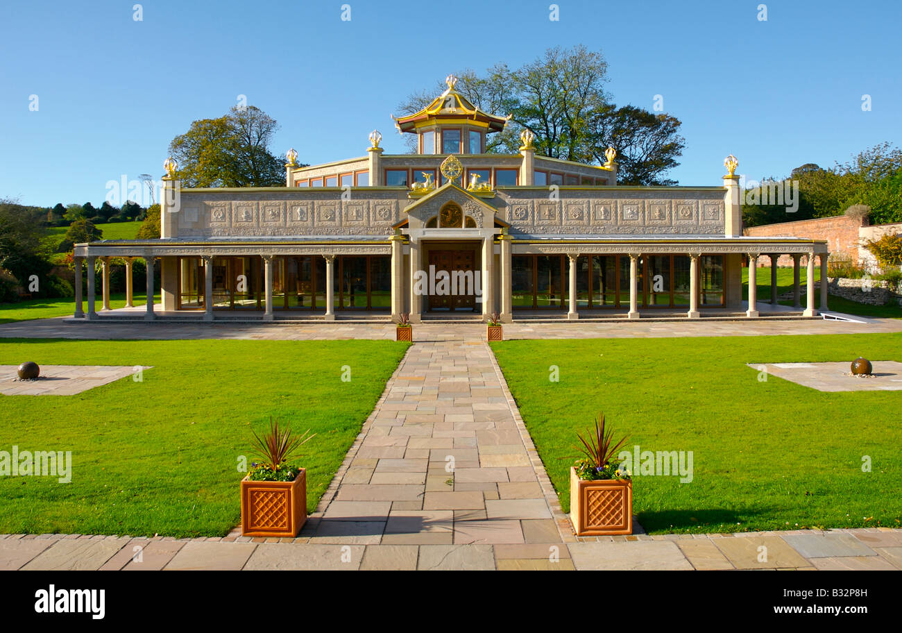 Manjushri Kadampa Meditation Centre, Buddhist temple, Conishead, near Ulverston, South Lakeland, Cumbria, England UK Stock Photo