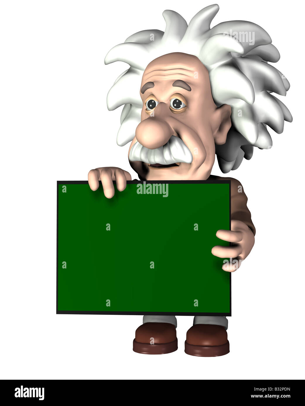 Albert Einstein and a board Stock Photo