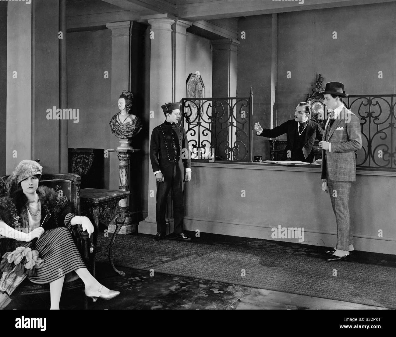 People in hotel lobby Stock Photo - Alamy
