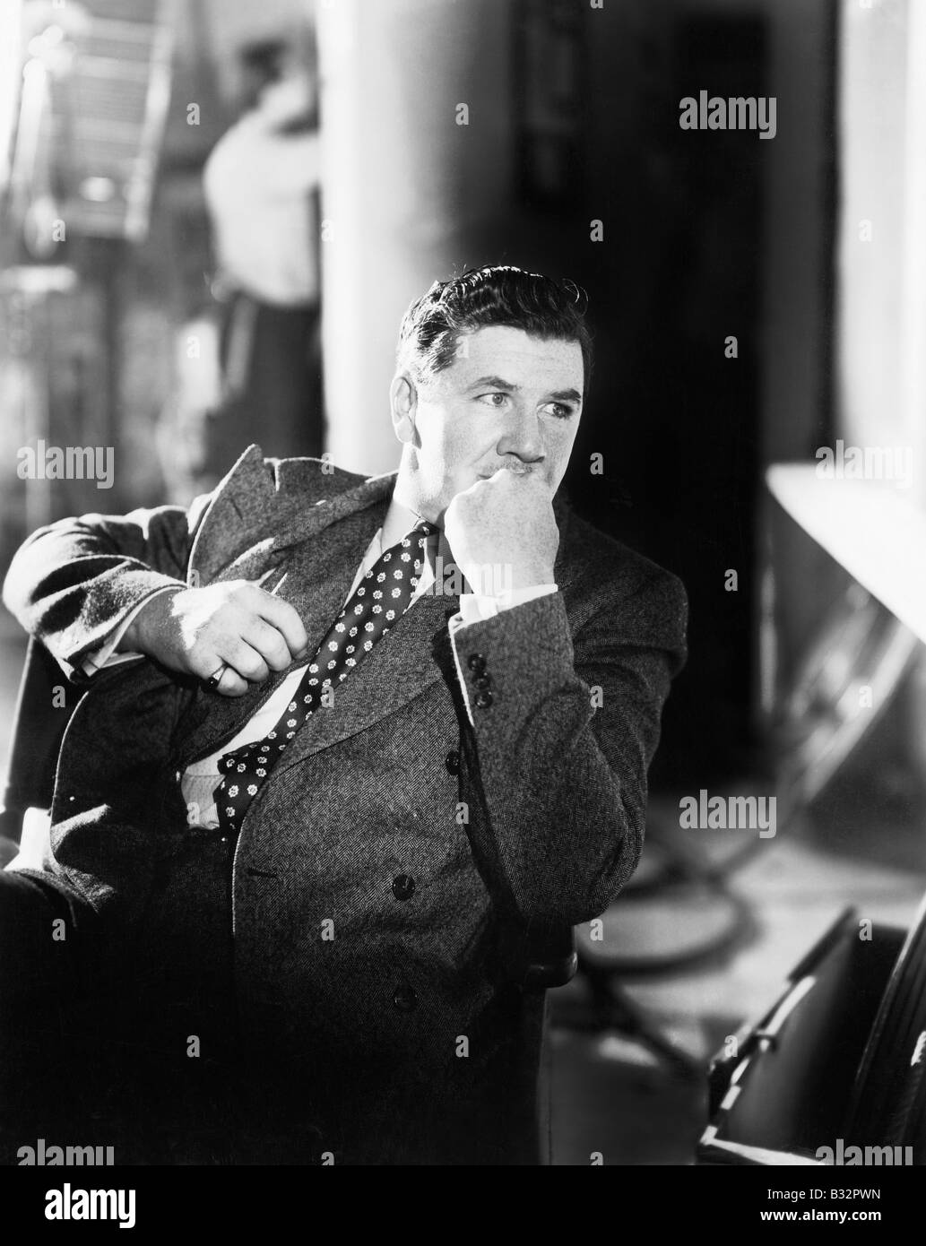 Portrait thinking middle age Black and White Stock Photos & Images - Alamy