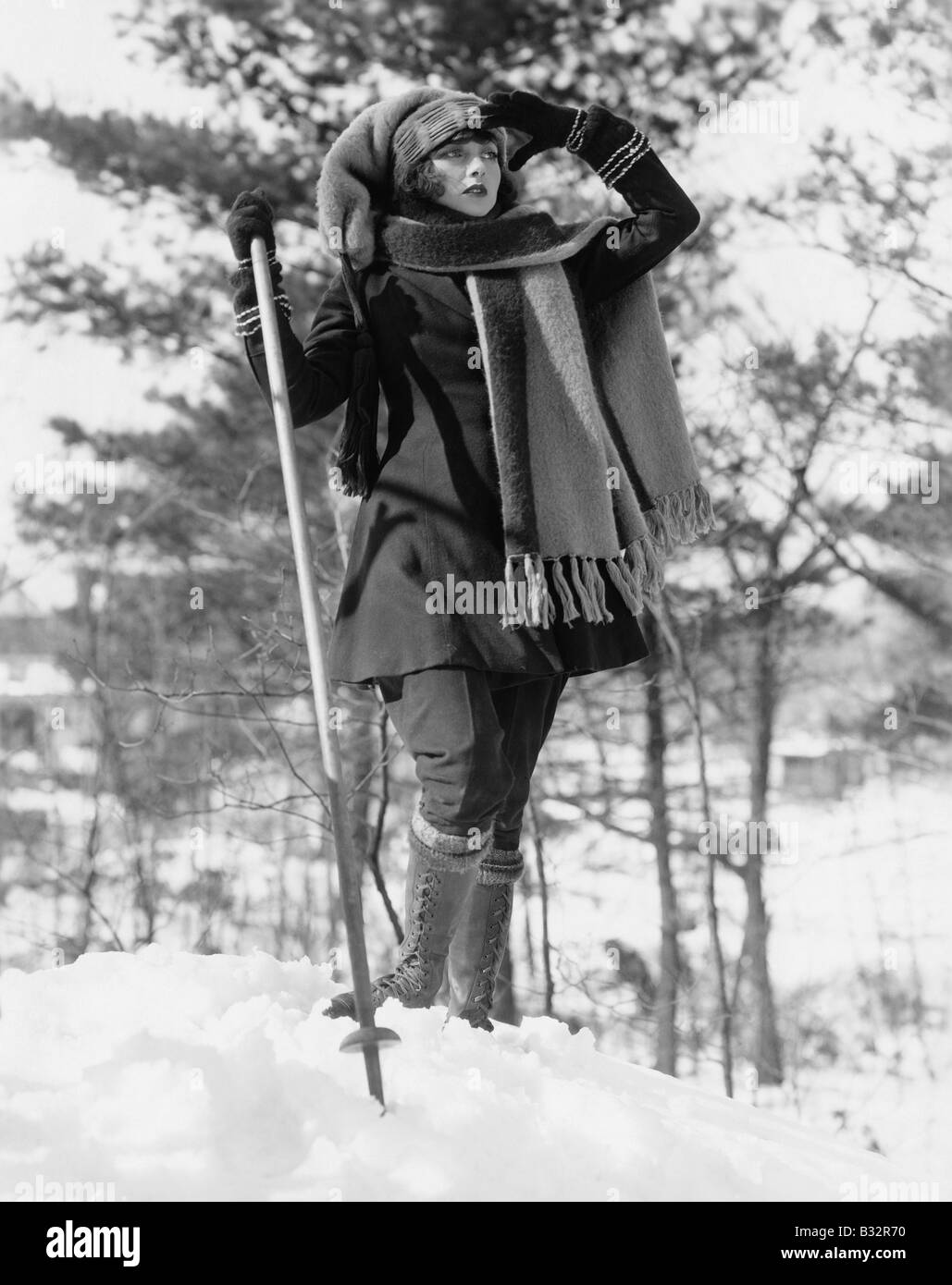 Young adult woman hiking Black and White Stock Photos & Images - Alamy