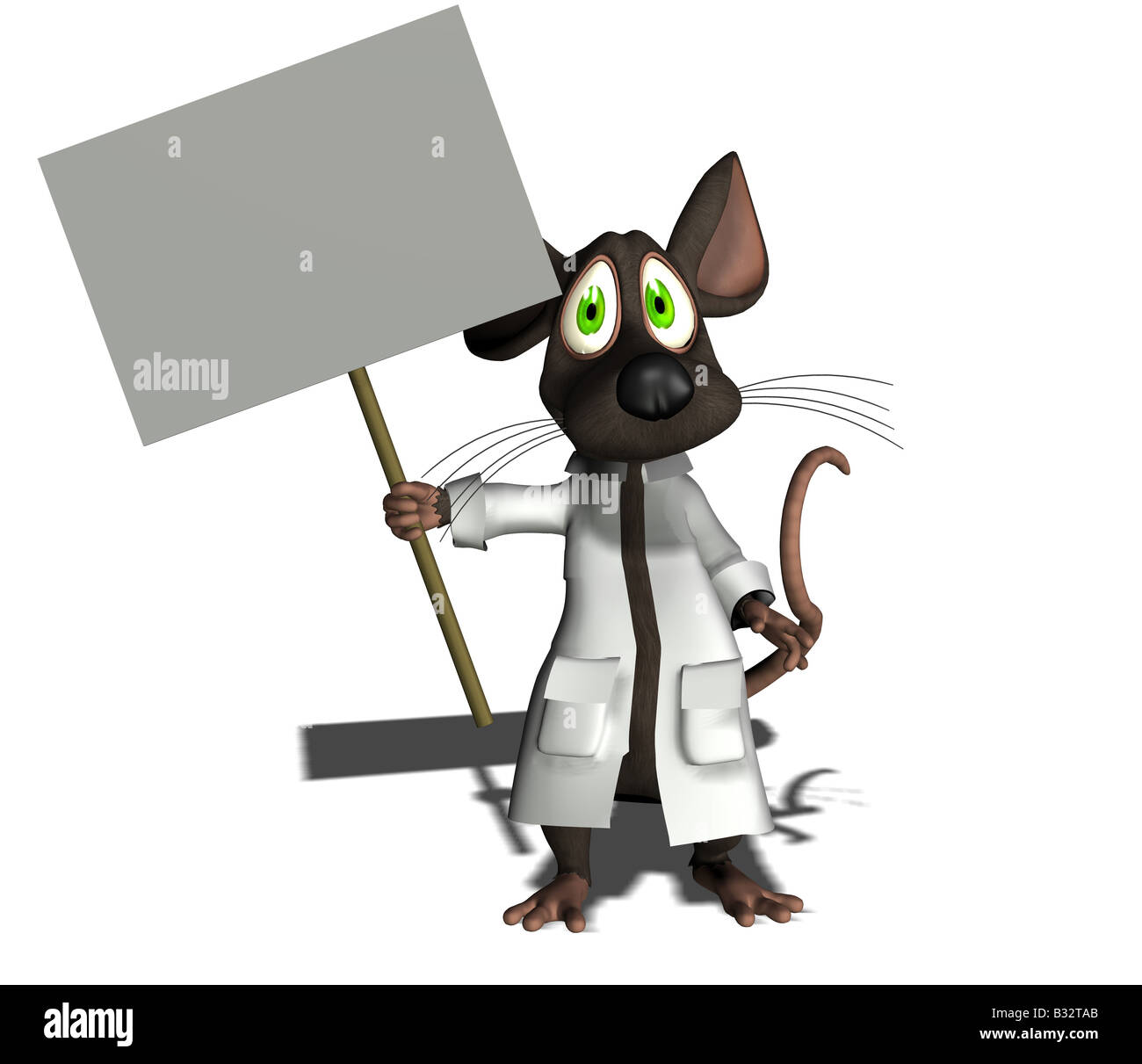 Lab Mouse With Sign Stock Photo Alamy