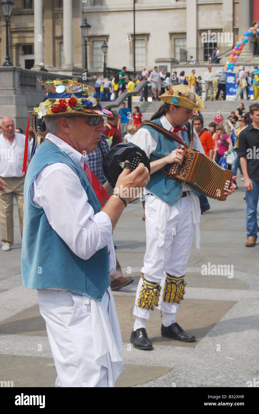 Musicians accordion concertina English customs Morris Men Folk Dancing