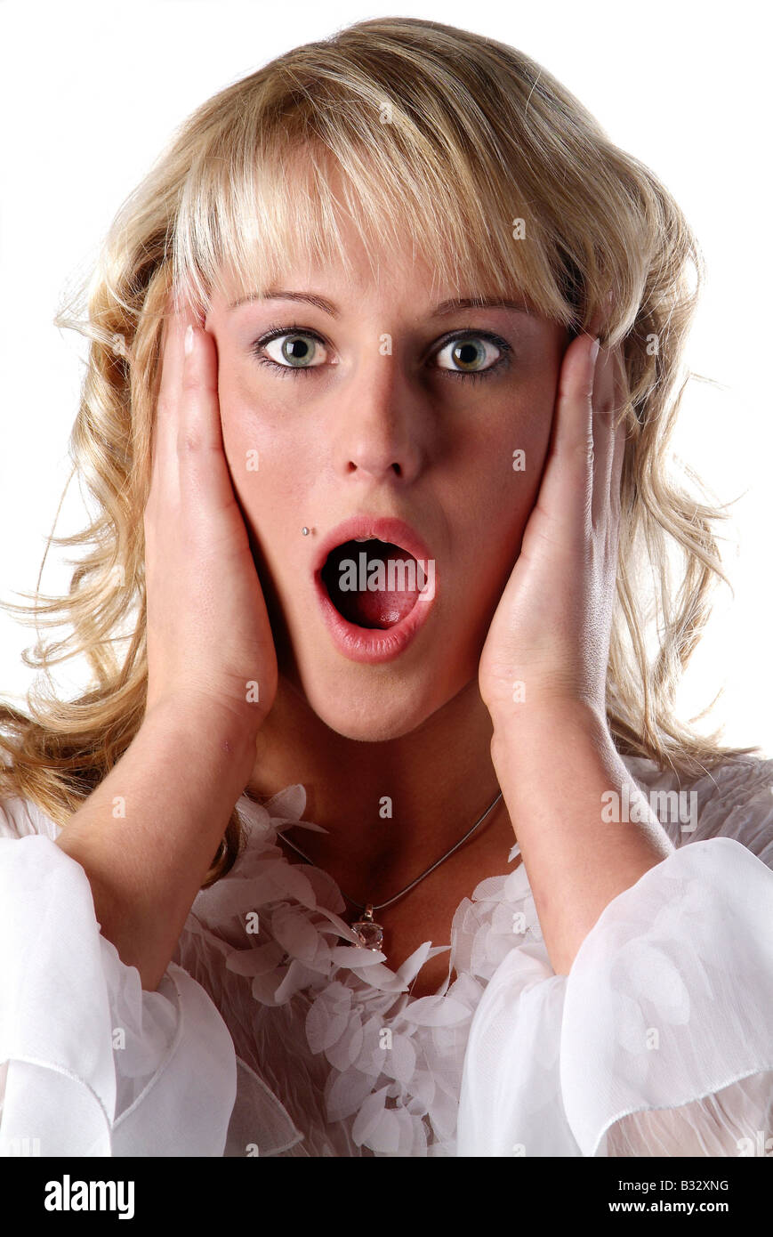 Surprised woman Stock Photo