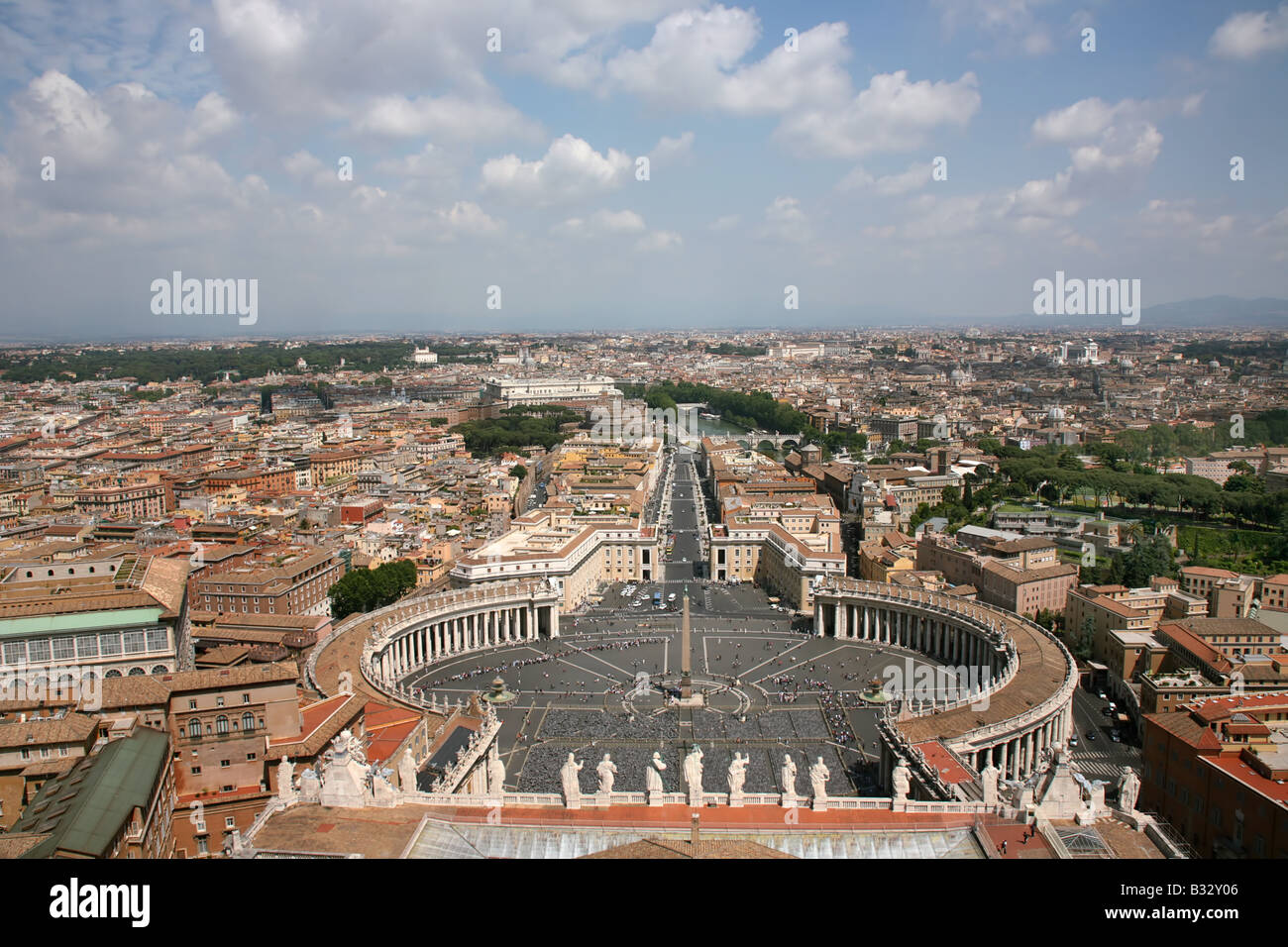 Peter Rome Tower Rome, Italy, St. Peter's Square from the top of the dome Stock Photo ...