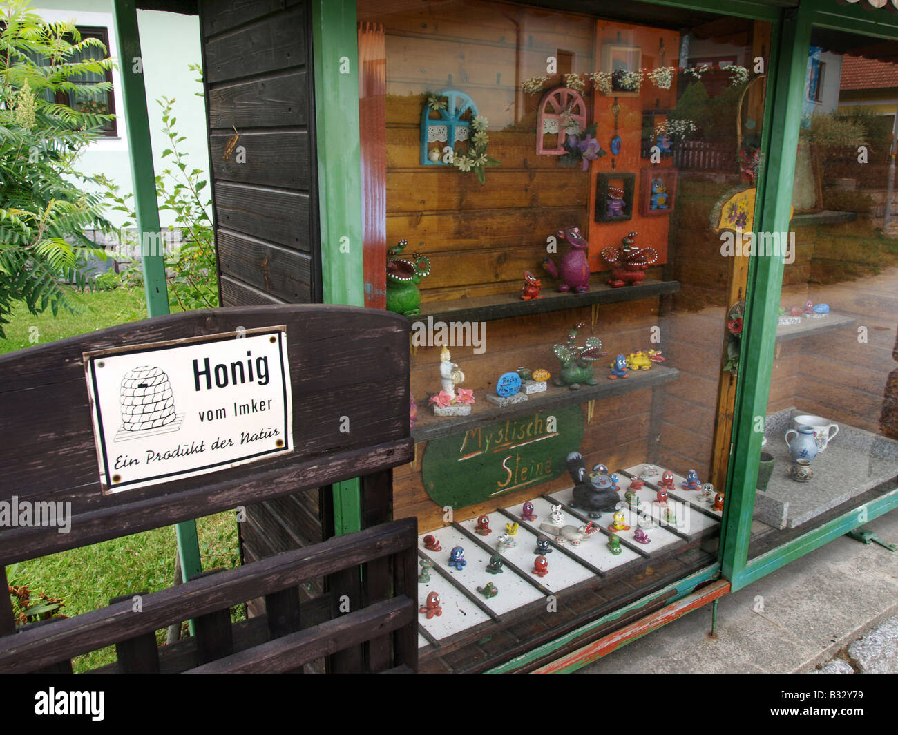 souvenir shop with sale of honey Stock Photo