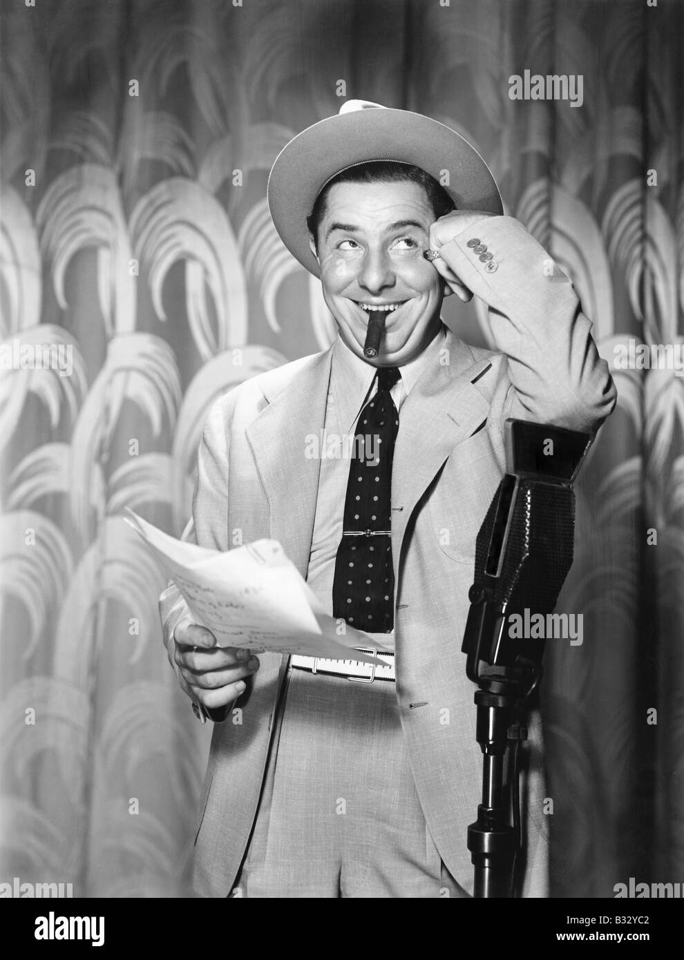 Comedy microphone Black and White Stock Photos & Images - Alamy