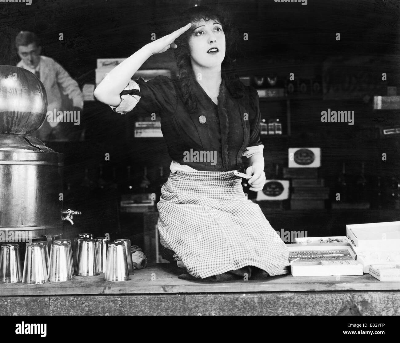 With woman kneeling Black and White Stock Photos & Images Alamy