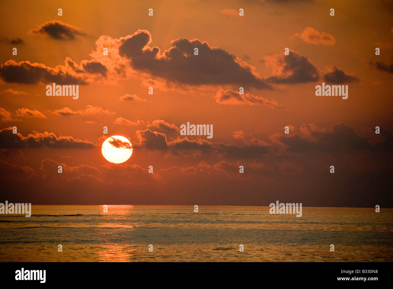 sunset at the sea Stock Photo