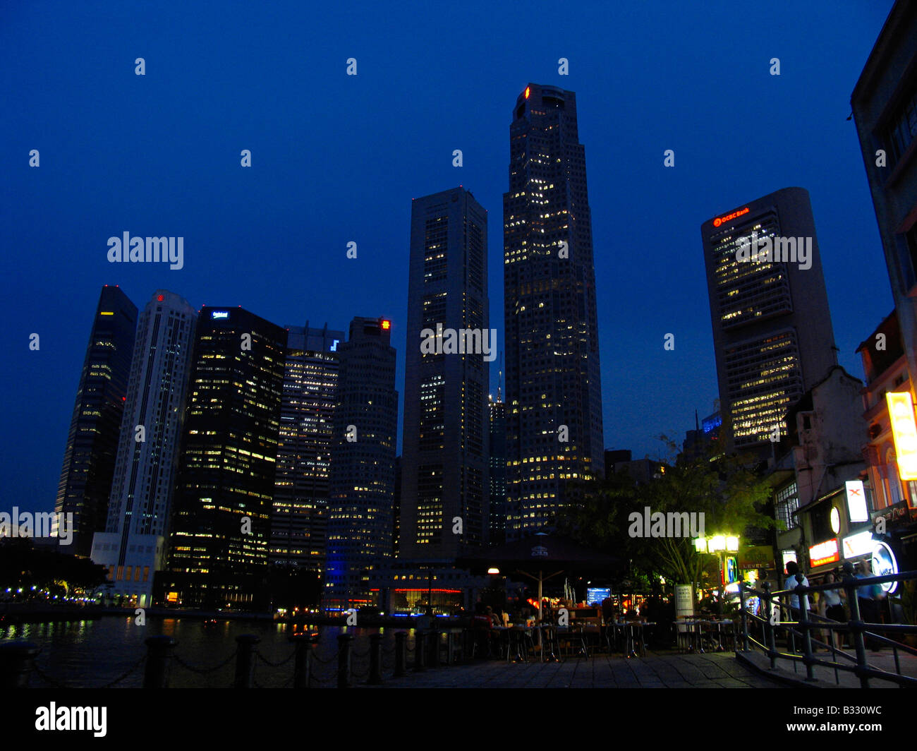 Night At Riverside Nightlife at the Riverside, Singapore Stock Photo - Alamy