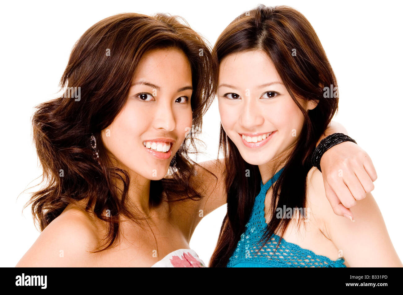 Two pretty young asian women Stock Photo - Alamy