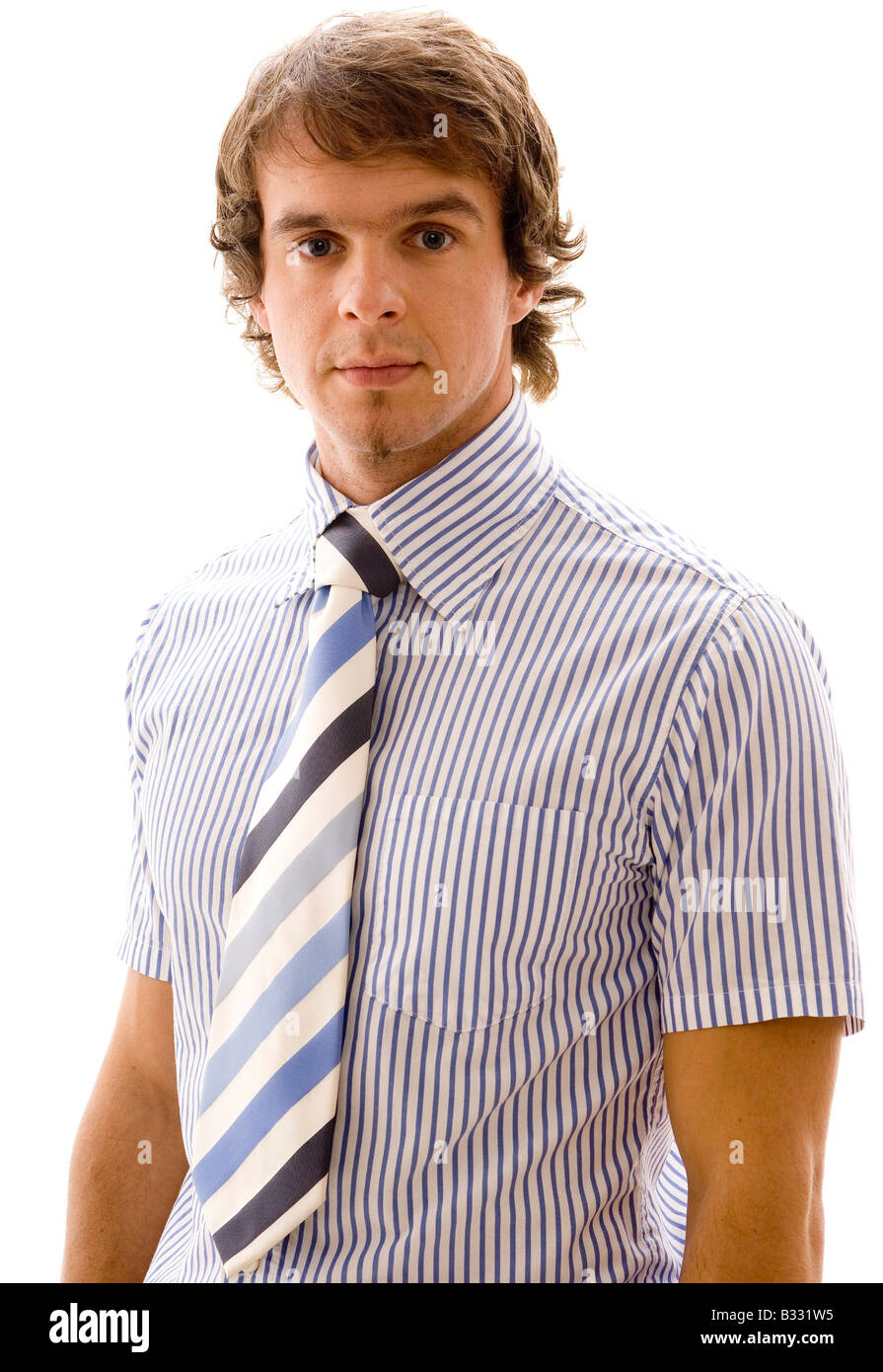 Man light blue shirt smiles hi-res stock photography and images - Alamy