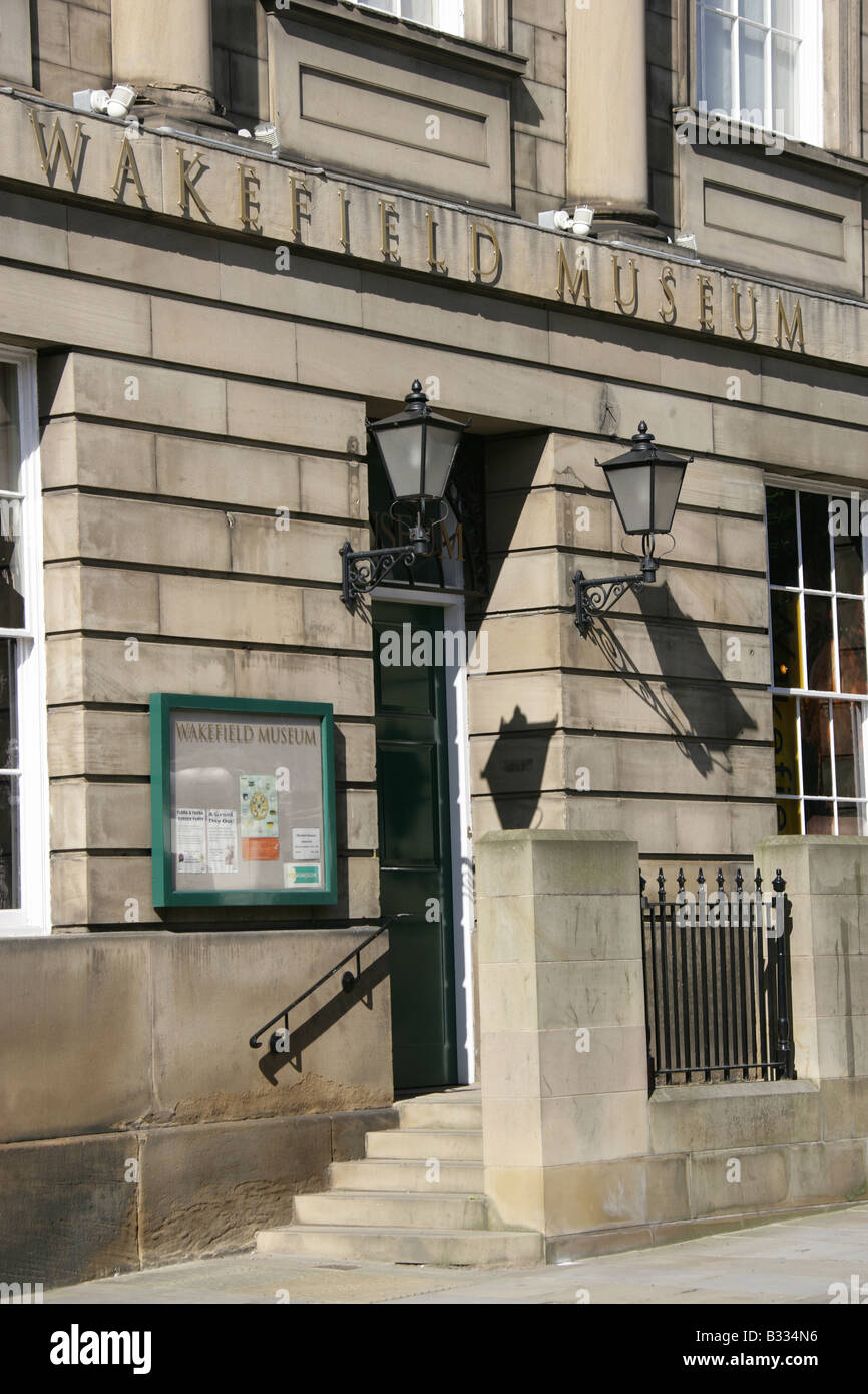 City of Wakefield, England. Main entrance to the Wakefield Museum, former Mechanics Institute