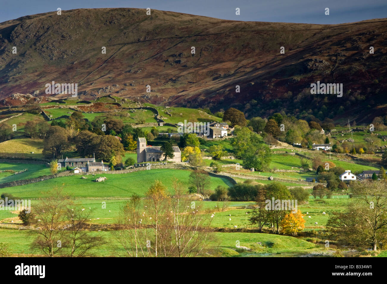 Village of Kentmere, Lake District National Park, Cumbria, England, UK