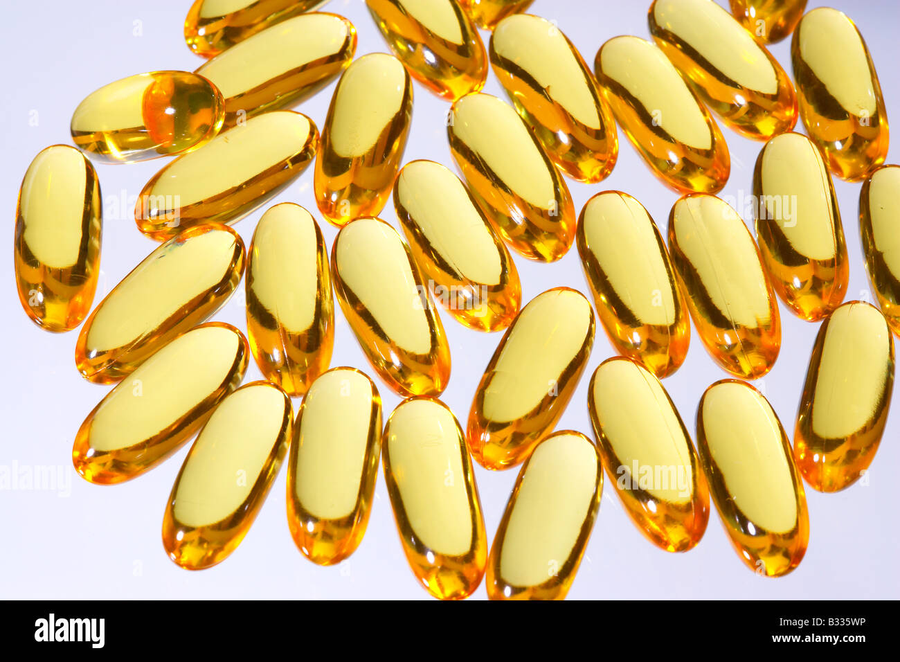 Fish Oil Capsules Stock Photo