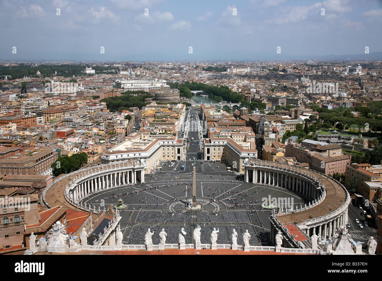 Peter Rome Tower Rome, Italy, St. Peter's Square from the top of the dome Stock Photo ...