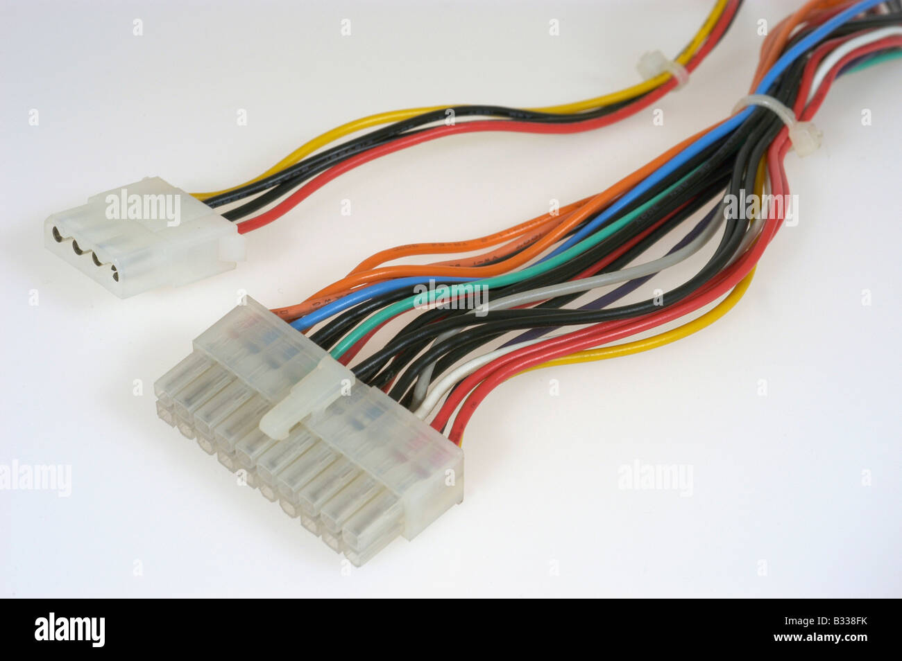 Multicolored computer cable with plug Stock Photo Alamy