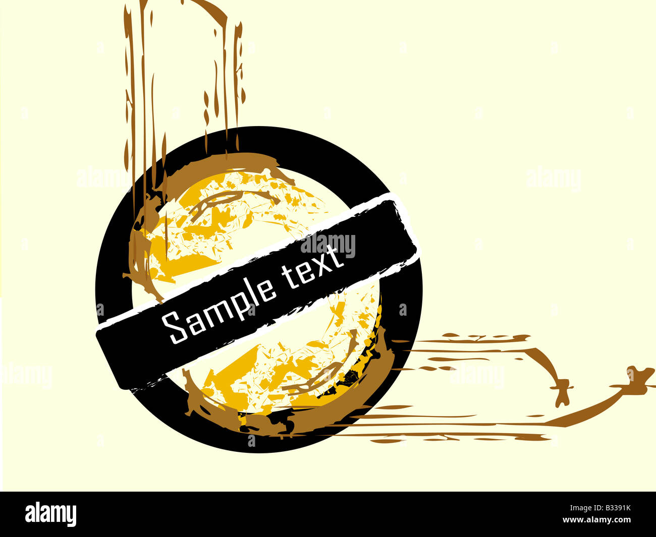 circles with sample text Stock Photo - Alamy