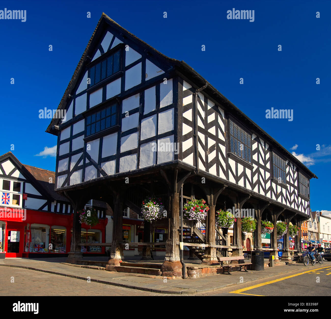 Timber Framed Old Market House in the Historic Town of Ledbury, England, UK Stock Photo