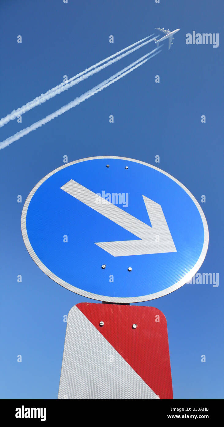 plane disregarding the traffic sign Stock Photo - Alamy