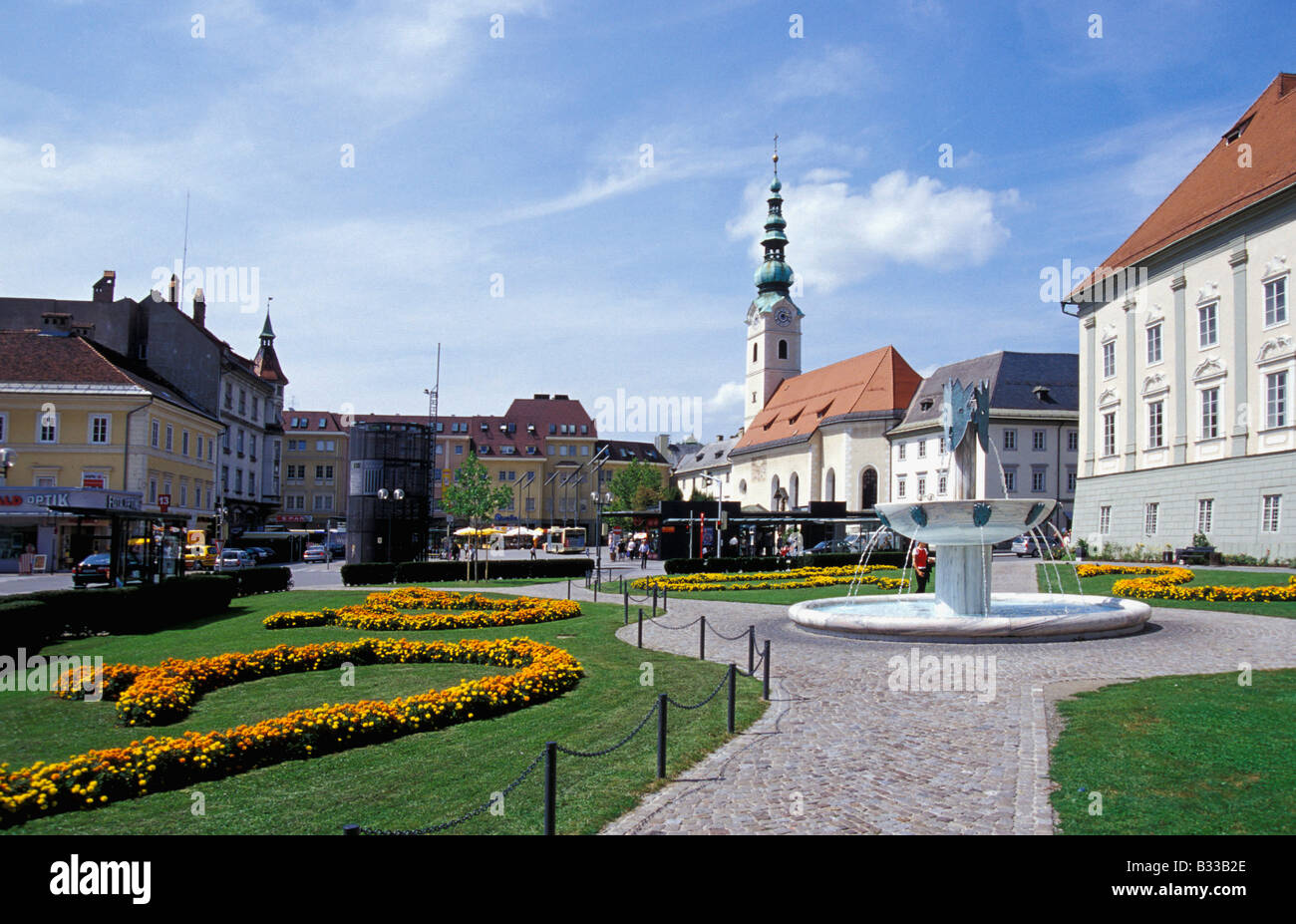 Klagenfurt view of the town Stock Photo