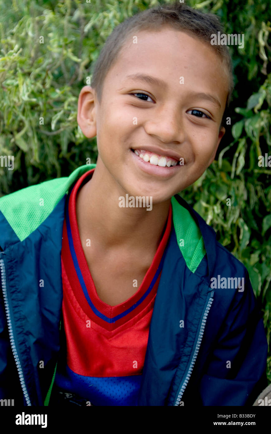 boy on Atiu Cook Islands Stock Photo Alamy