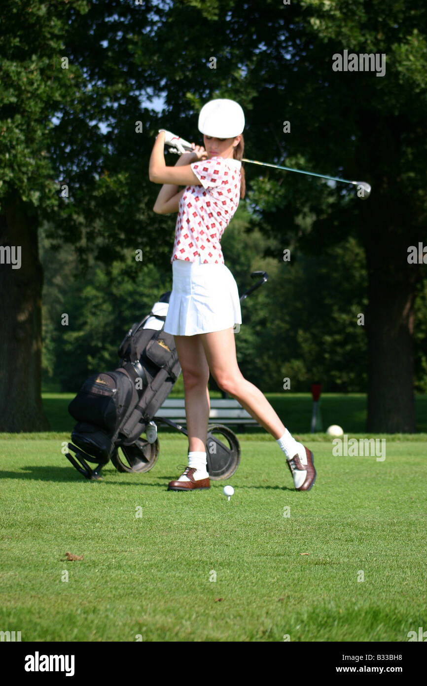 Attractive female miniskirt hi-res stock photography and images - Alamy