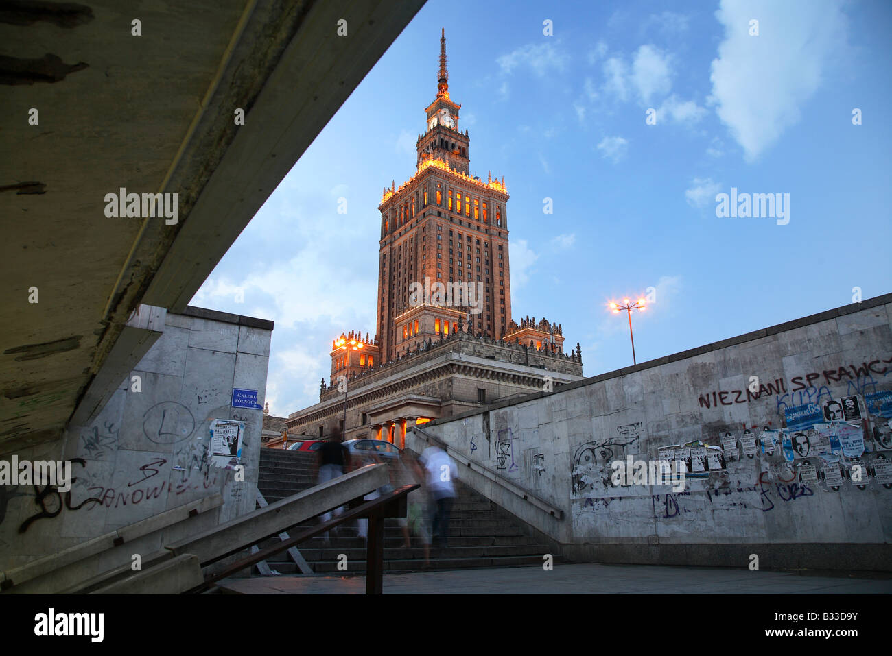 Warsaw, Warszawa, Poland, Palace of Culture and Science, Palac Kultury i Nauki Stock Photo