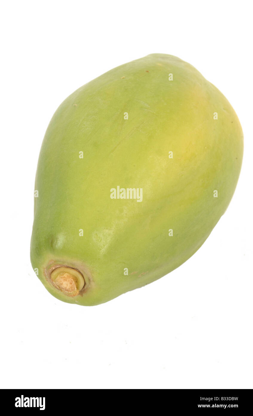 cut out of a paw paw fruit Stock Photo