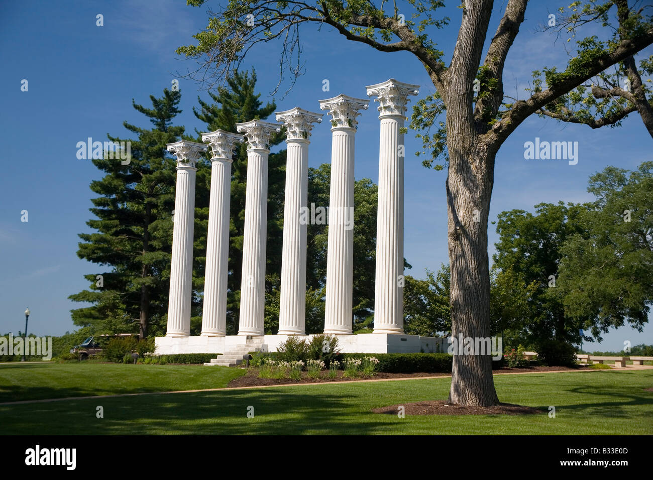 Westminster College Columns and Westminster Hall Stock Photo