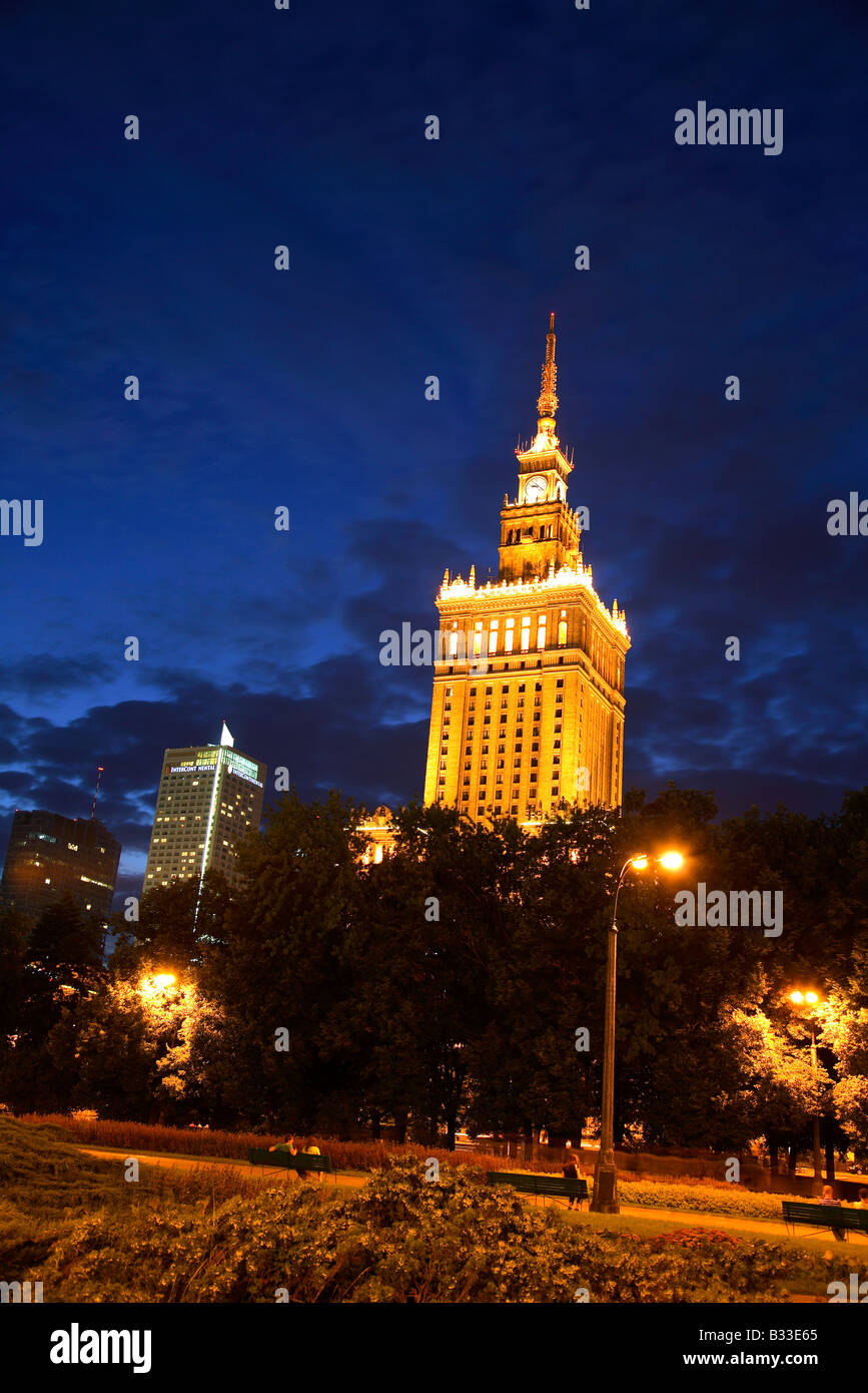 Warsaw, Warszawa, Poland, Palace of Culture and Science, Palac Kultury i Nauki Stock Photo