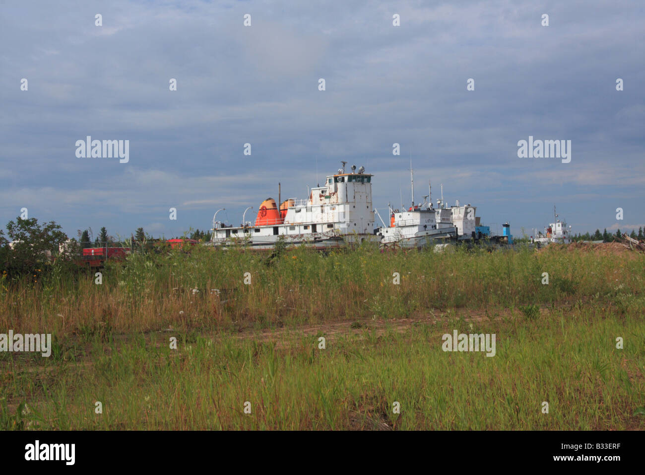 Old shipyard, Hay River, Northwest Territories Stock Photo Alamy