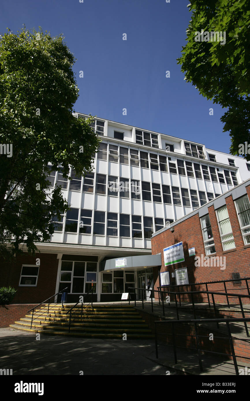 City of Wakefield, England. Main entrance to the Wakefield College and Vocational Education Centre at Wood Street. Stock Photo