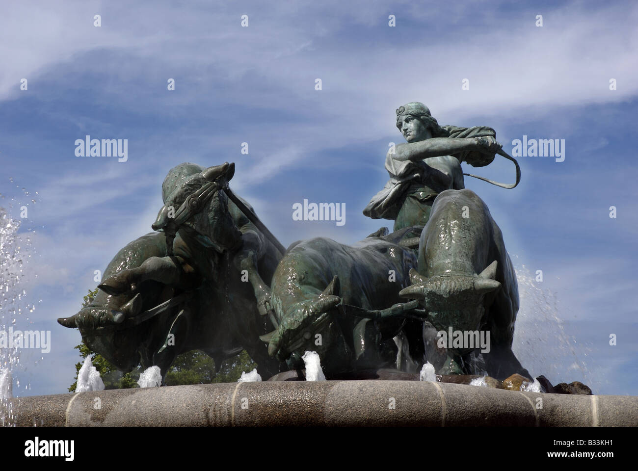 Bull Chariot Statue Stock Photo