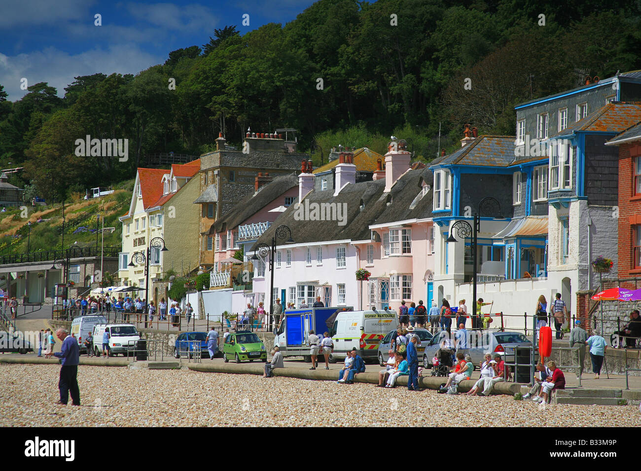 Colourful houses on Marine Parade Lyme Regis Dorset UK Stock Photo Alamy