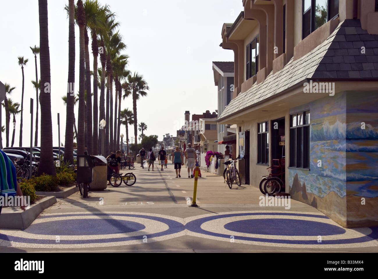 Boardwalk Newport Beach California USA Stock Photo