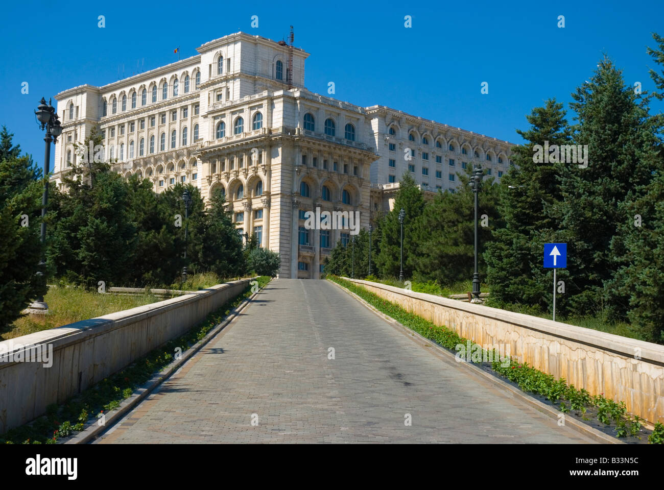 Palace of Parliament in Bucharest Romania Europe Stock Photo