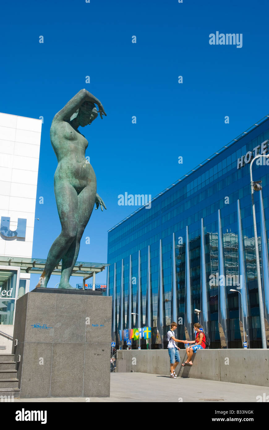 Hämärik statue next to Viru Keskus shopping centre in Tallinn Estonia Europe Stock Photo