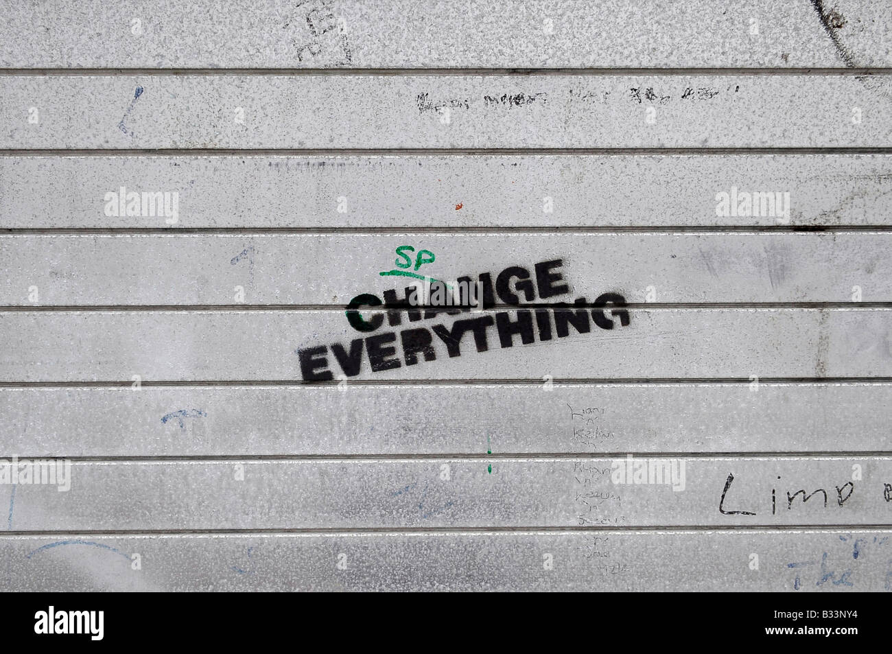 Composite Image Of Stencil Graffiti >> Change Everything Stencil Graffiti Shutters Permanent Revolution Composite Image Of Stencil Graffiti >> Change Everything Stencil Graffiti Shutters Permanent Revolution