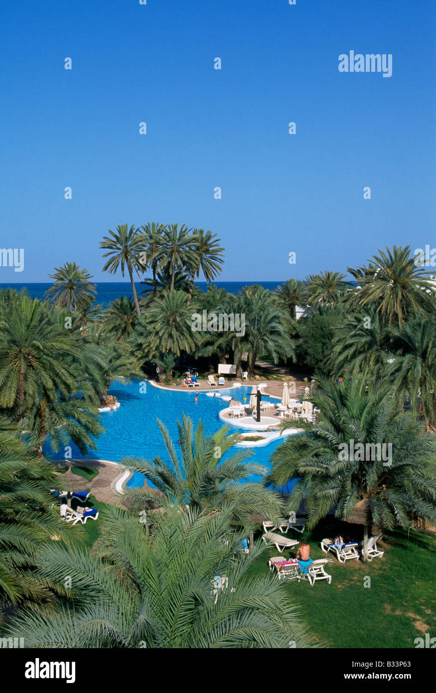 Hotel Odyssee in the Oasis Zarzis Djerba Island Tunisia Stock Photo